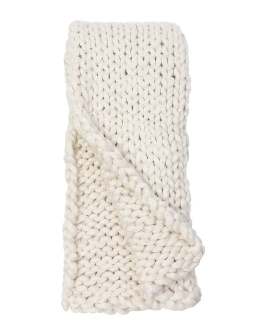 Hannah Chunky Knit Throw - Ivory