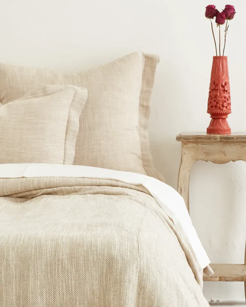 Jerome Twin Duvet Cover - Cream, Linen Cotton image