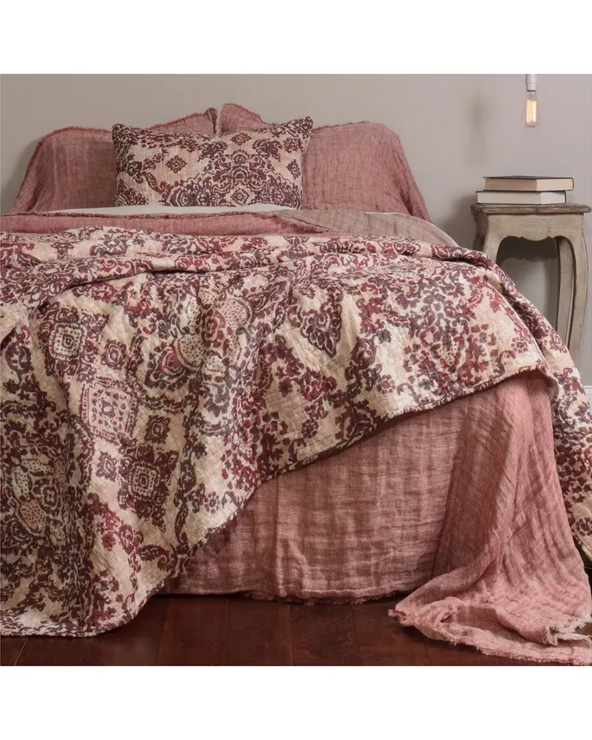 Lyon Quilt Set - Red, Linen Cotton image