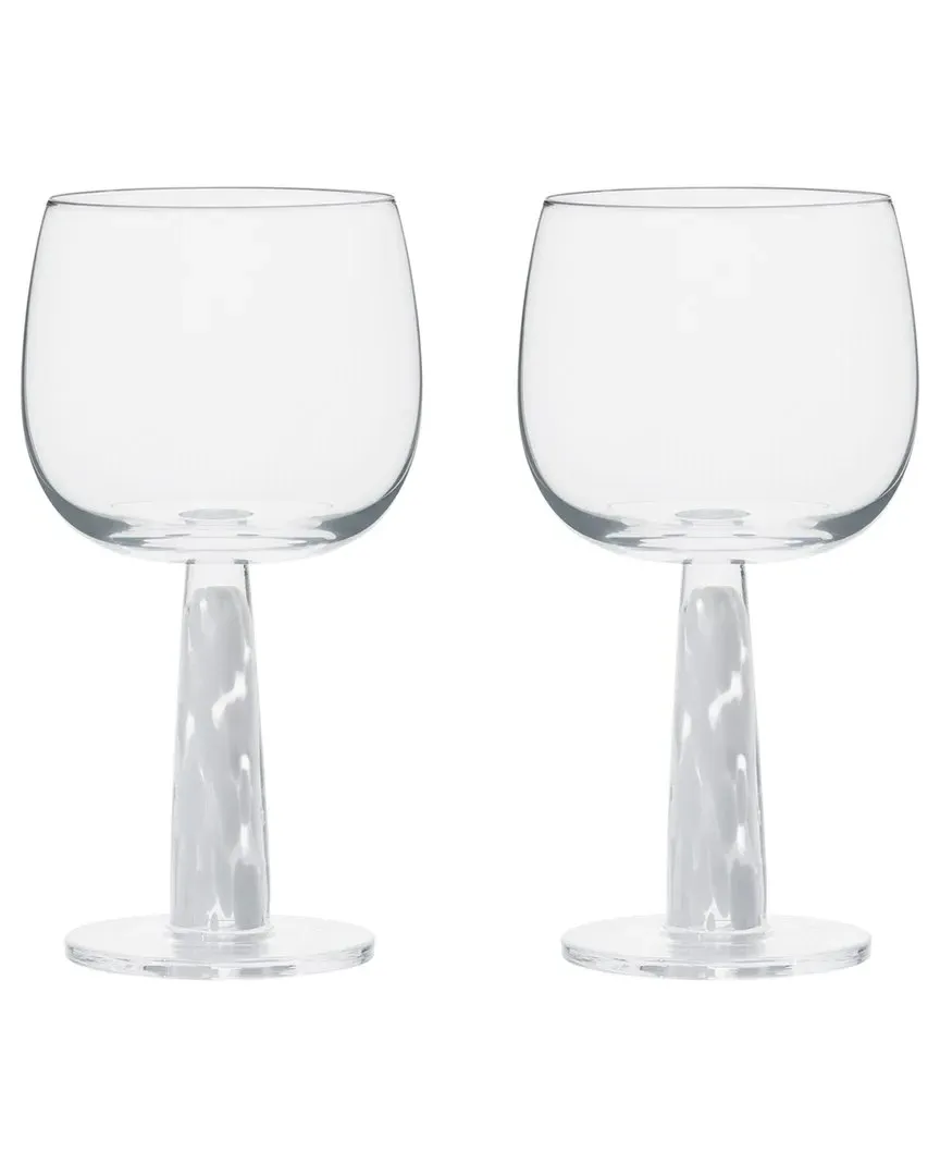 Björn Set of 2 Gin Glasses - White