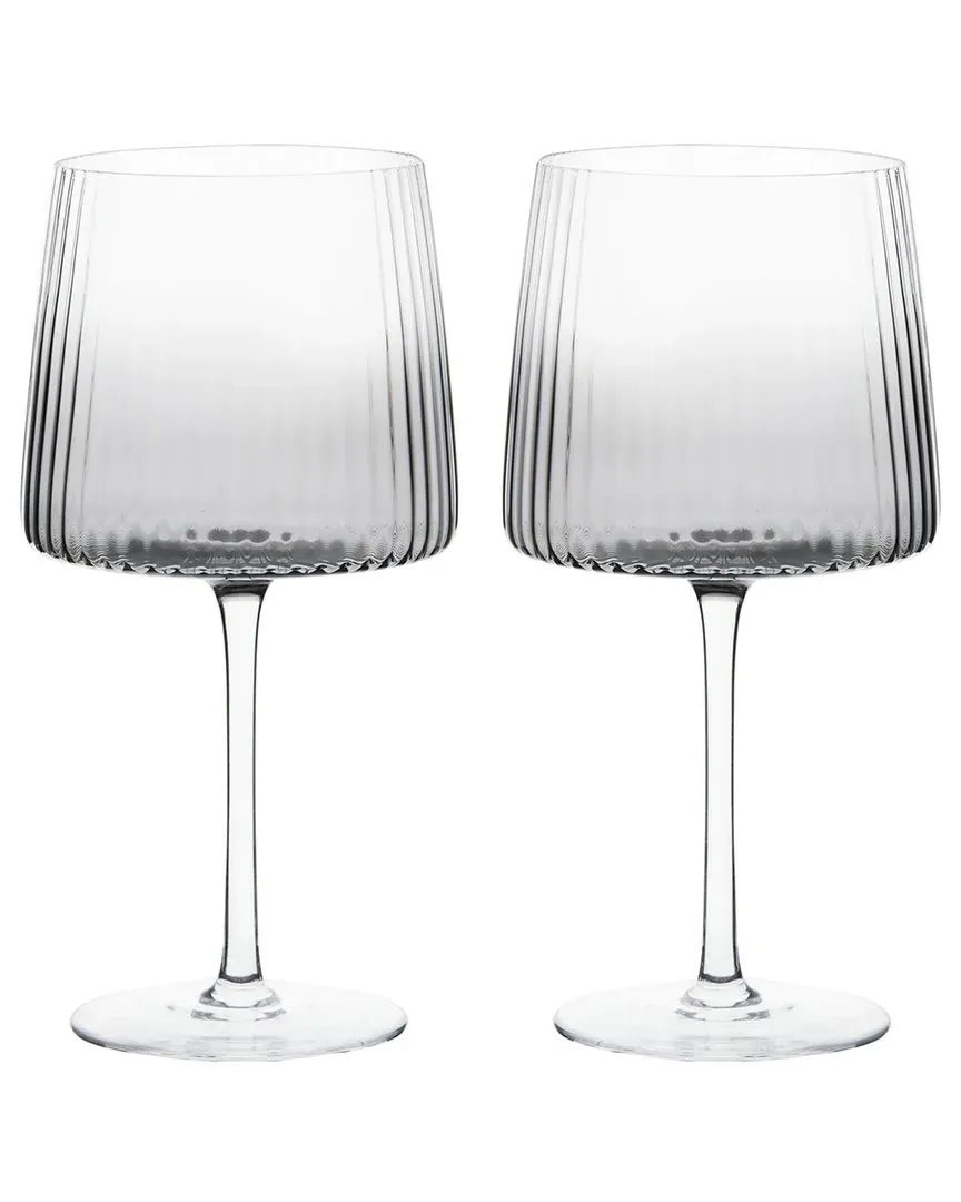 Empire Set of 2 Gin Glasses - Grey, Glass