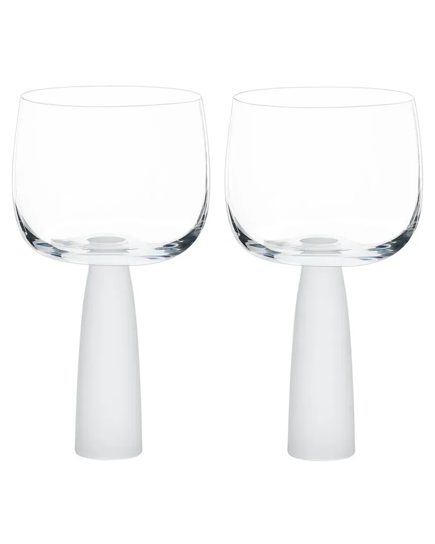 Oslo Set of 2 Gin Glasses - Frost White, Glass
