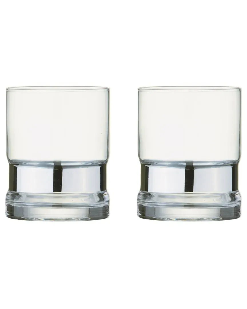 Soho Set of 2 DOF Tumblers - Silver, Glass