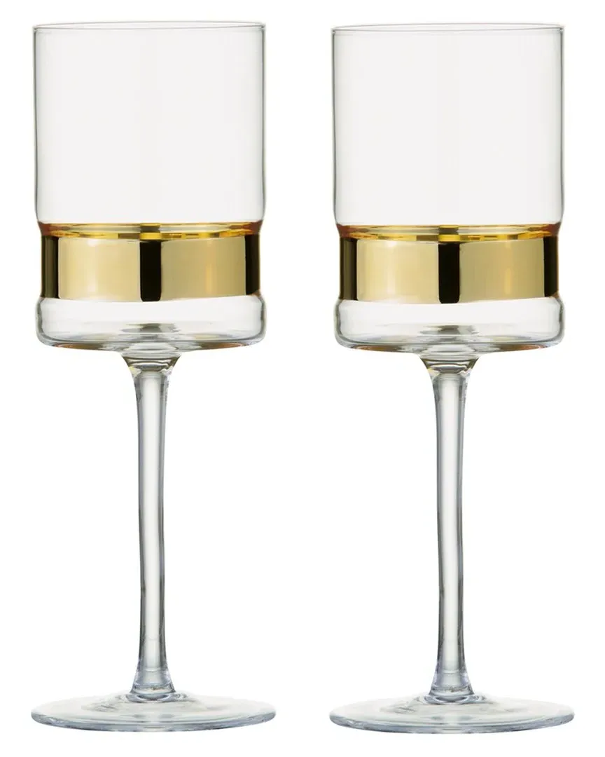 Soho Set of 2 Wine Glasses - Gold image