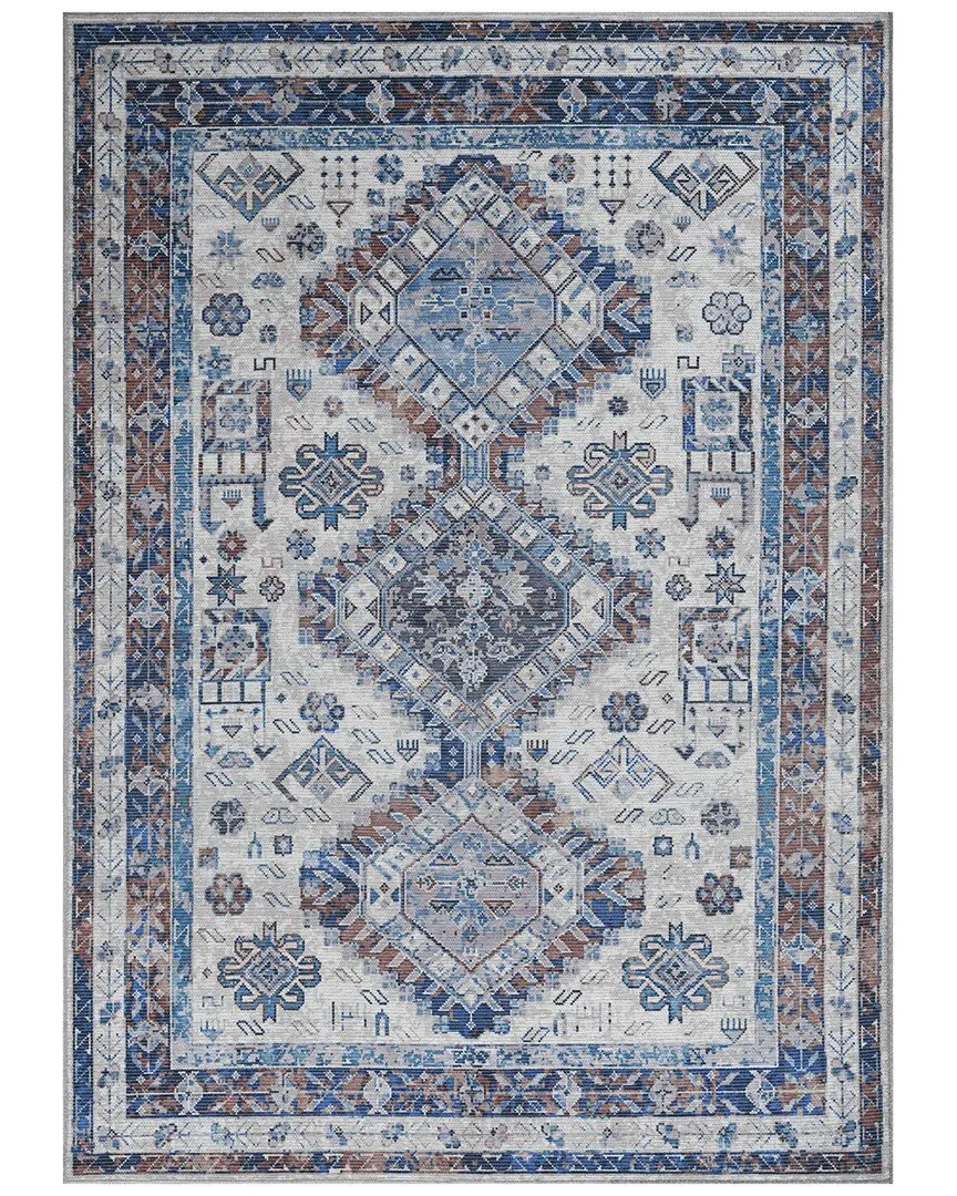 Alaska Machine-Washable Medallion Power-Loomed Rug - Beige image