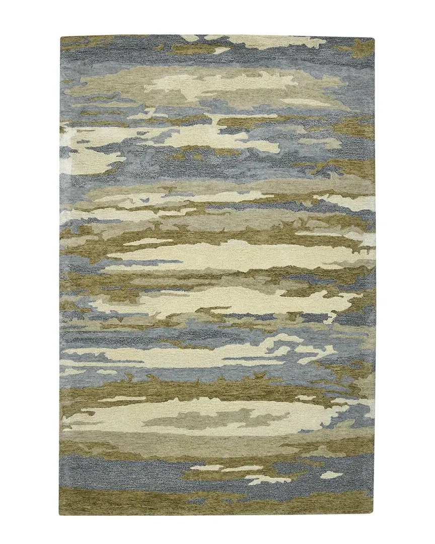 Amer Rugs Abstract Gunter Area Rug - Blue, Wool-Blend