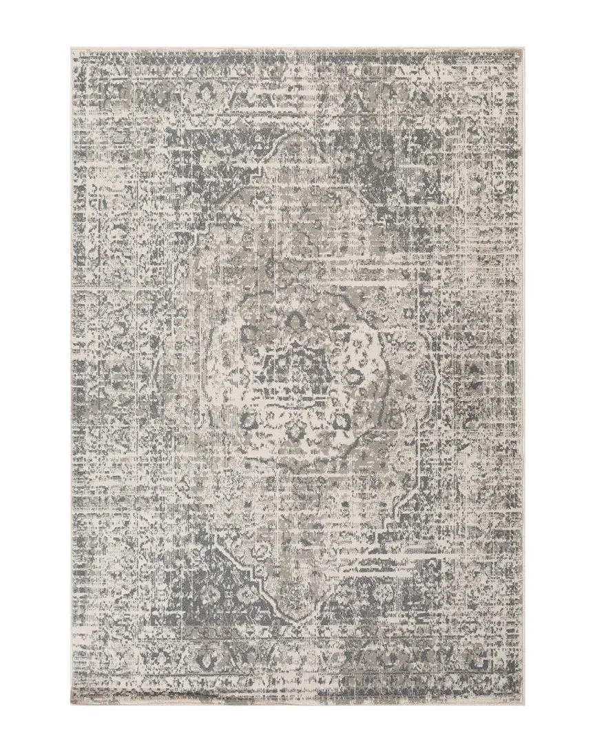 Amer Rugs Alpine Dale Medallion Runner Rug - Medium Gray
