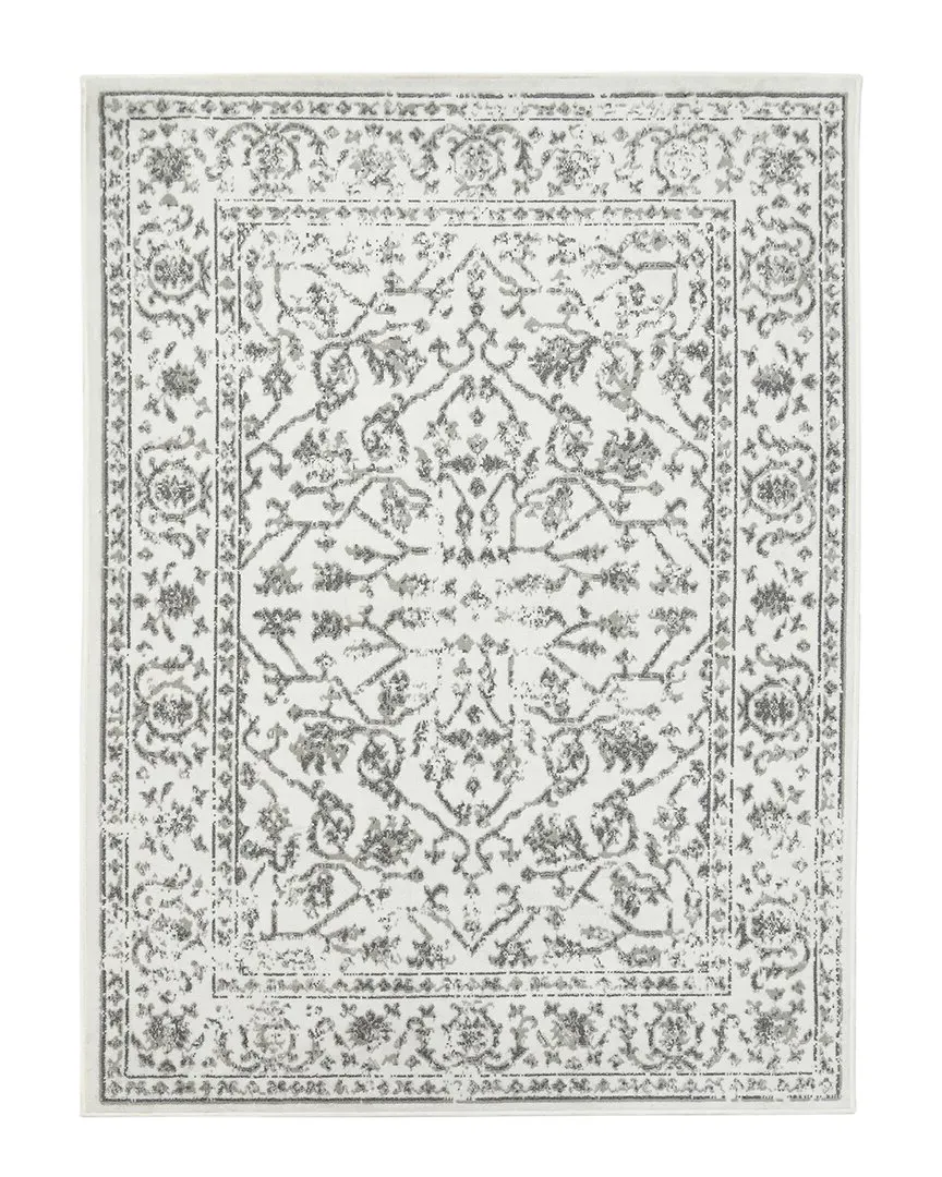 Amer Rugs Alpine Fany Bordered Runner Rug - Light Gray