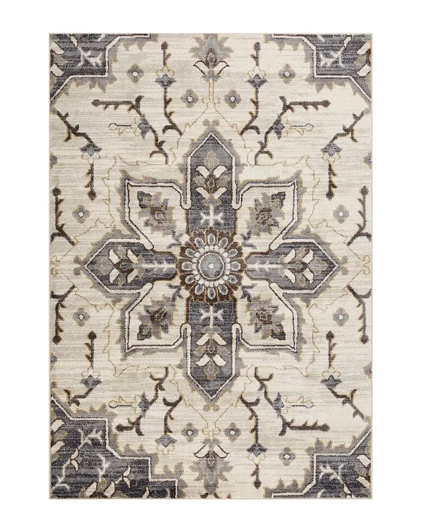 Amer Rugs Jordan Eva Medallion Area Rug - Ivory, Blue image