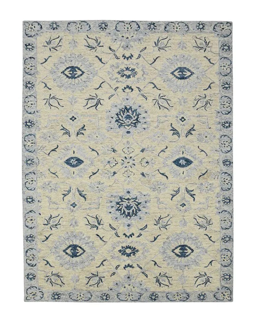 Amer Rugs Romiela Newburg Hand-Hooked Wool Rug - Light Blue image