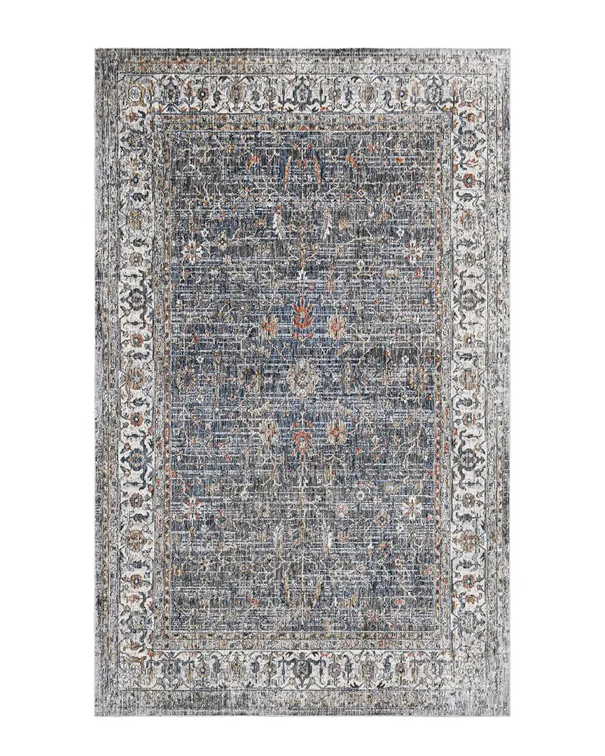 Amer Rugs Vermont Glidel Bordered Runner Rug - Charcoal image