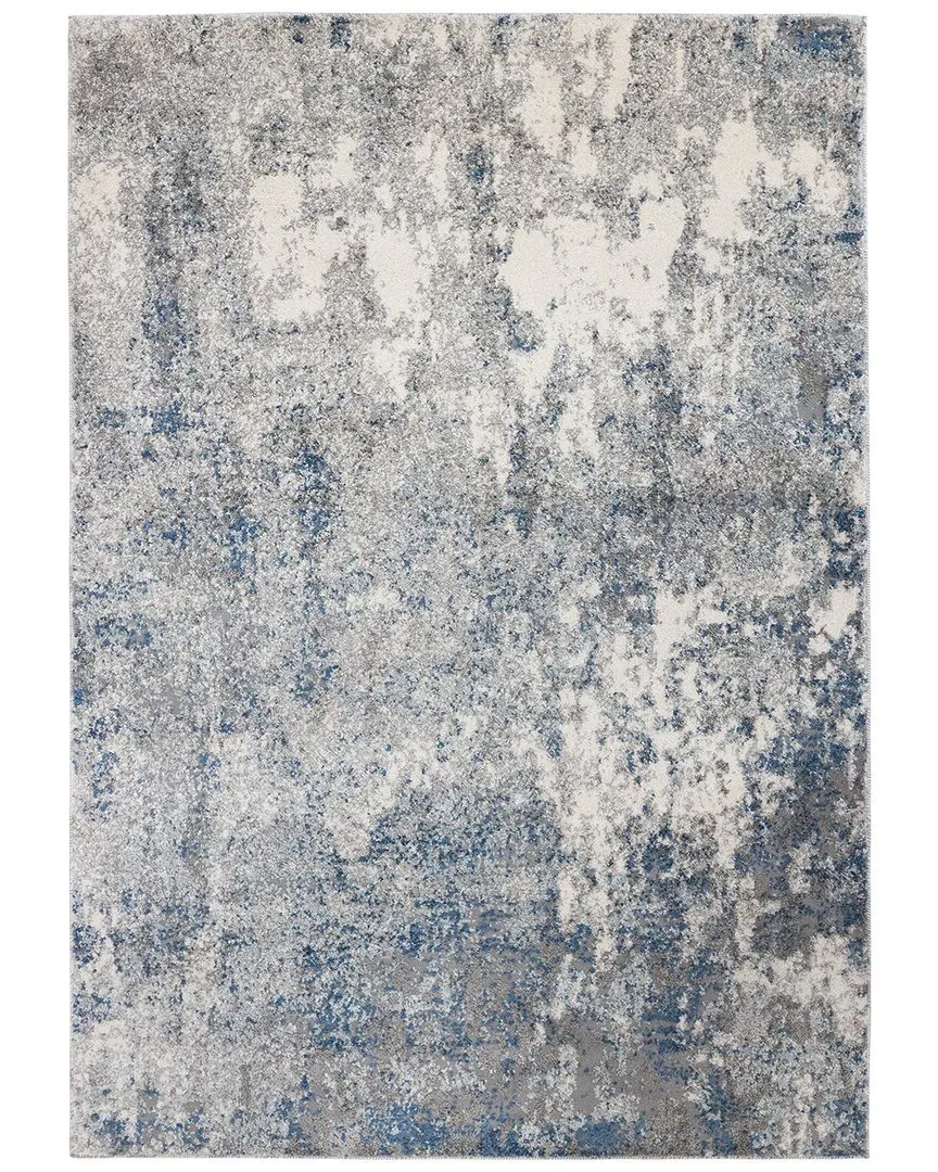 Amer Rugs Yasmin Acy Abstract Runner Rug - Light Blue, Polyester