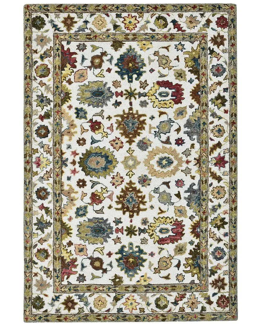 Jackson Hand-Hooked Wool Rug - Ivory