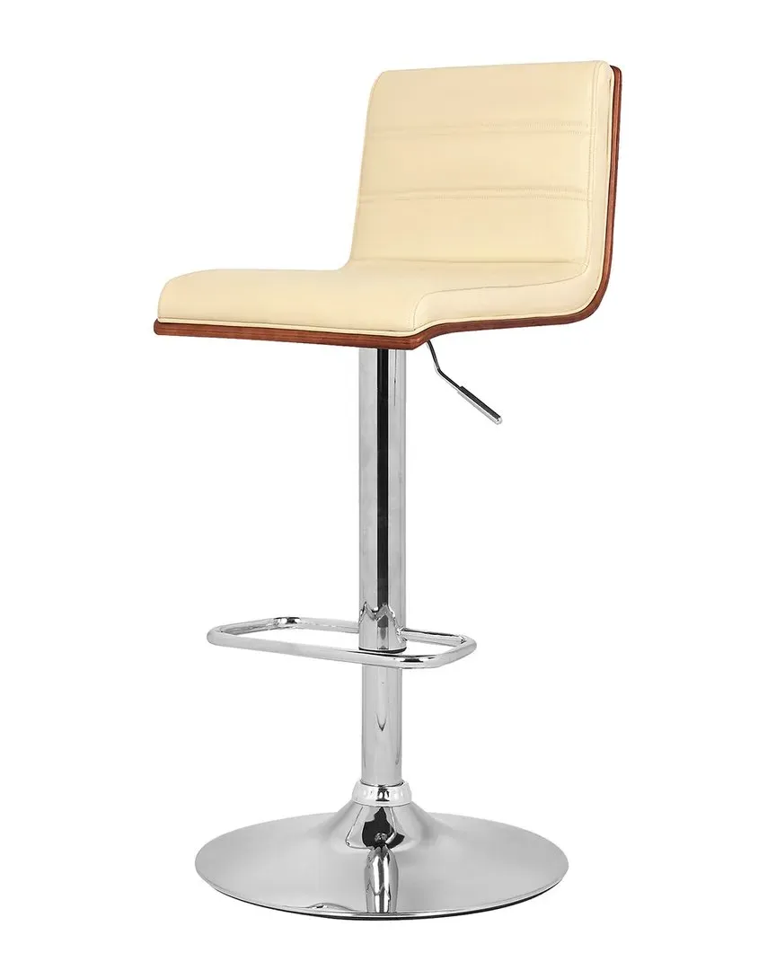 Aubrey Swivel Barstool - Cream, Chrome image