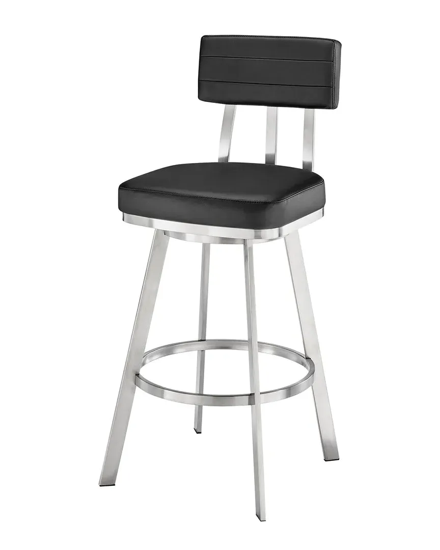 Benjamin 26in Swivel Counter Stool - Black, Stainless Steel image