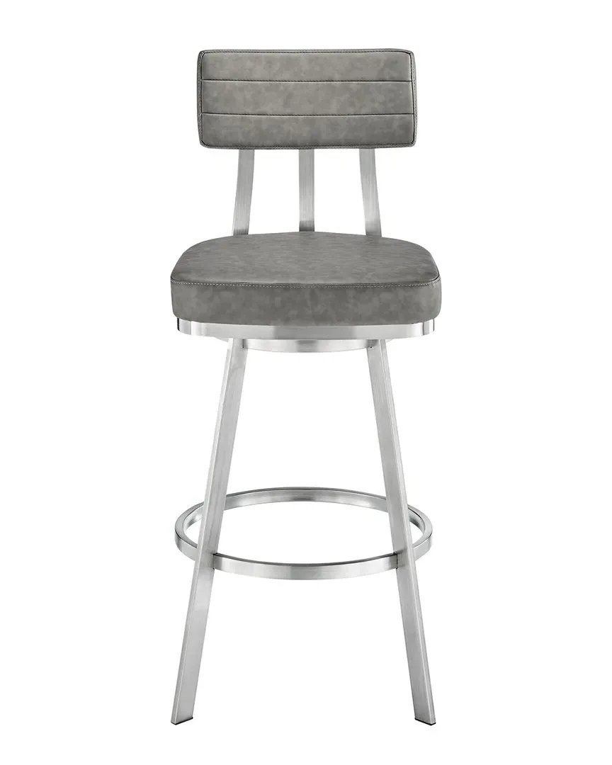 Benjamin 26in Swivel Counter Stool - Grey, Stainless Steel