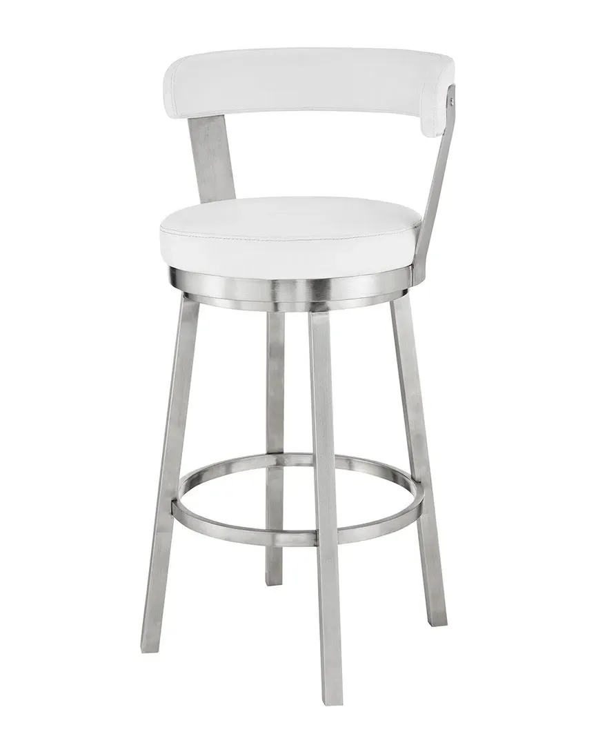 Bryant 26" Counter Height Bar Stool - White, Faux Leather image