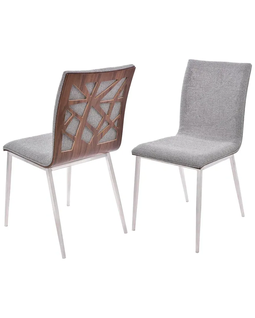 Crystal Dining Chair - Grey, Walnut image
