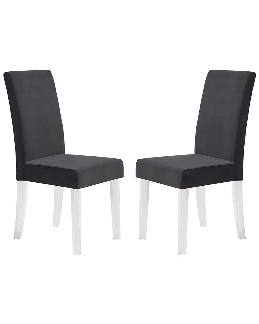 Dalia Dining Chair - Black, Velvet