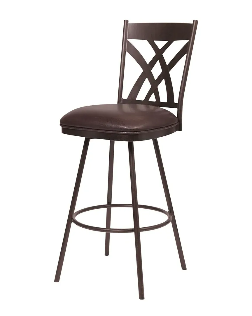 Dover 26" Counter Height Barstool - Brown, Faux Leather image