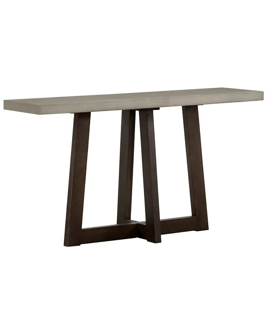 Elodie Rectangle Console Table - Gray, Concrete image