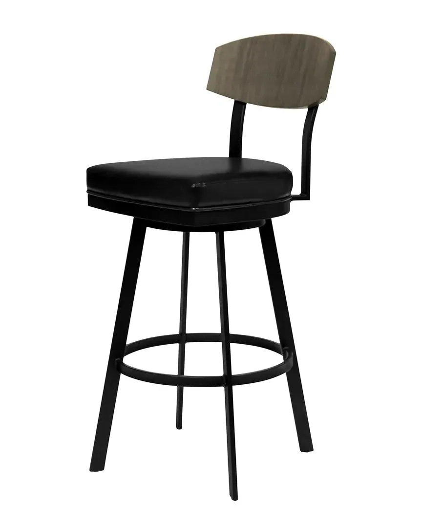 Frisco 30" Bar Height Barstool - Black, Faux Leather image