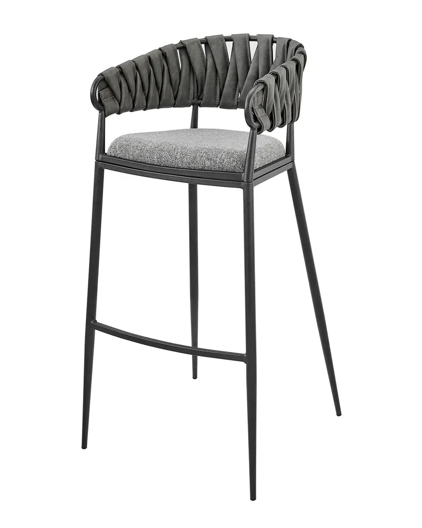 Giovanni 30in Bar Stool - Gray, Faux Leather