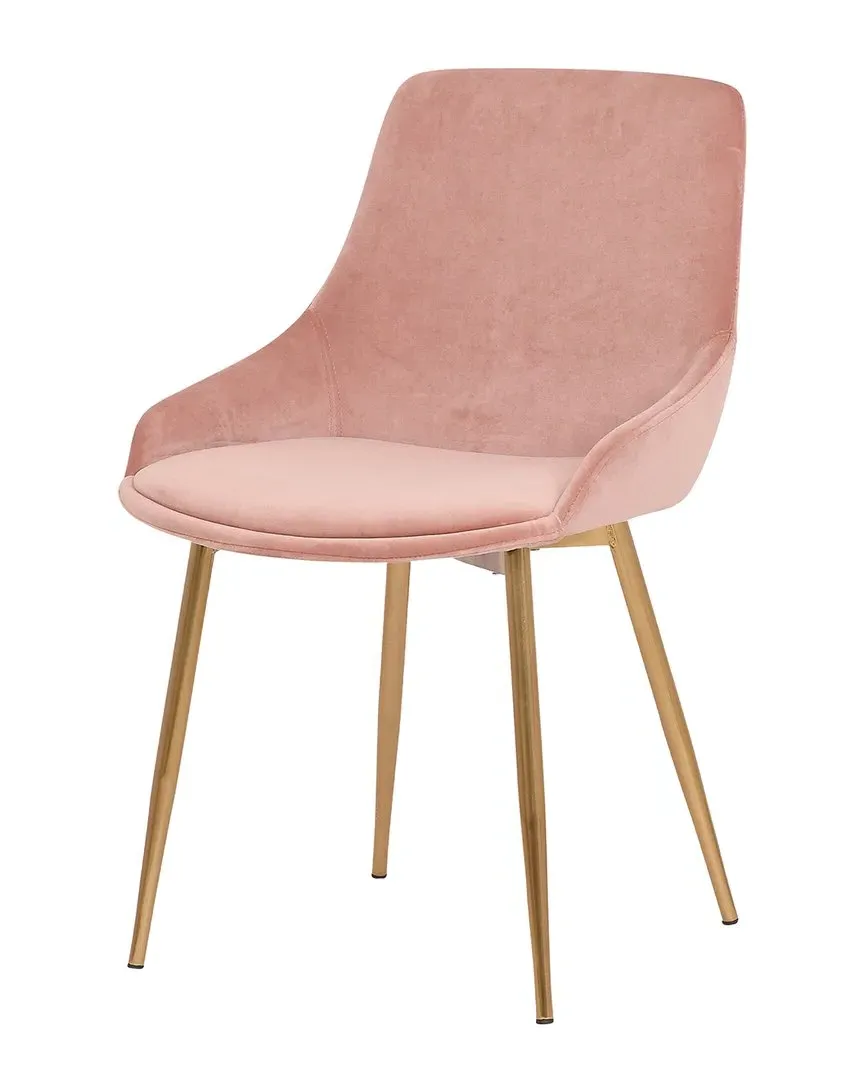 Heidi Dining Accent Chair - Blush, Velvet