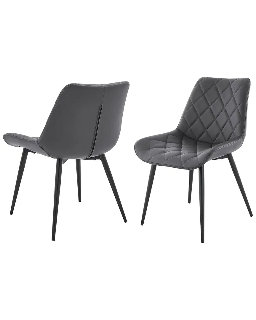 Loralie Metal Dining Chairs Set of 2 - Gray image
