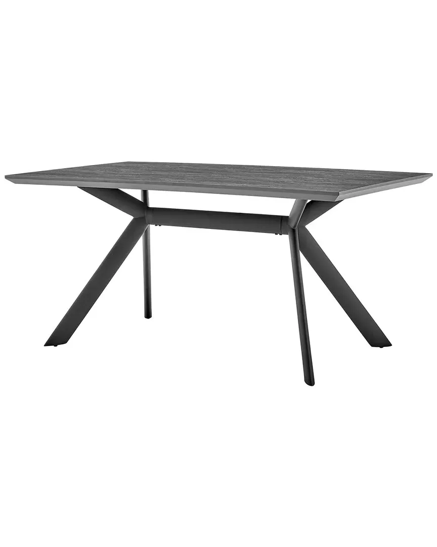 Margot Rectangular Dining Table - Gray, Metal