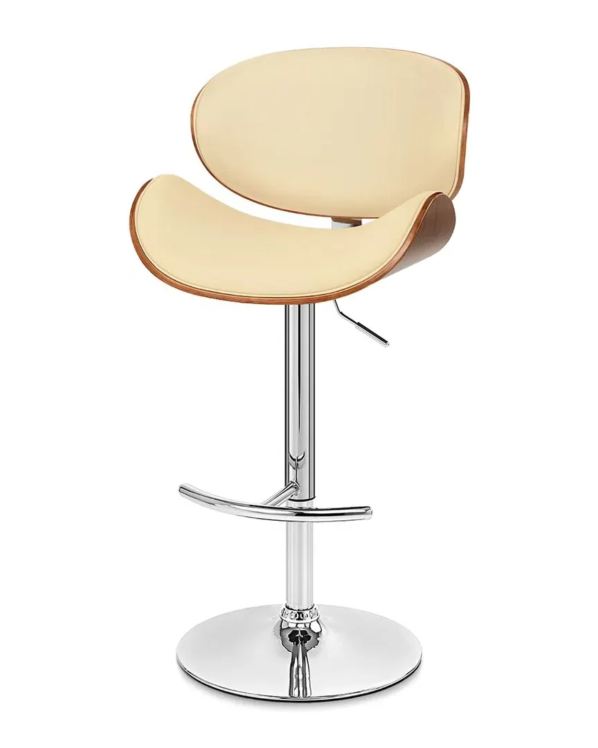 Naples Swivel Barstool - Cream, Walnut image