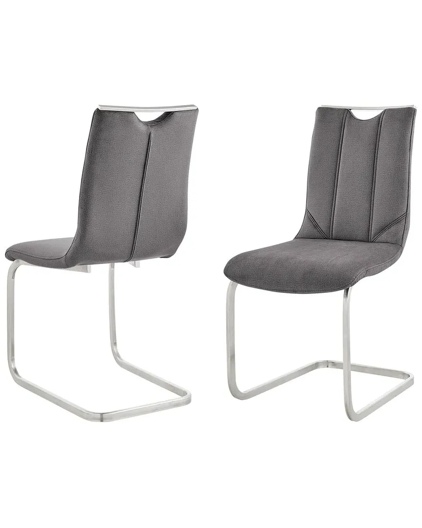 Pacific Dining Chair Set of 2 - Gray, Metal image