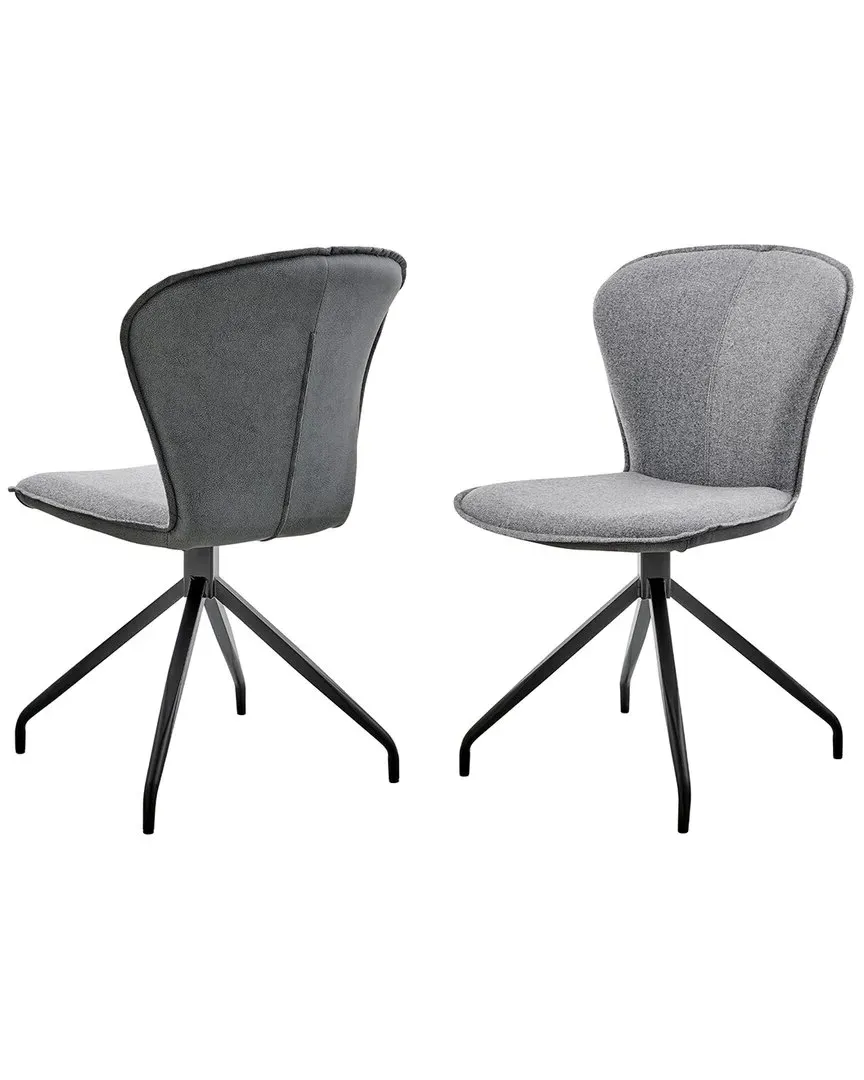 Petrie Dining Chair Set of 2 - Gray, Metal