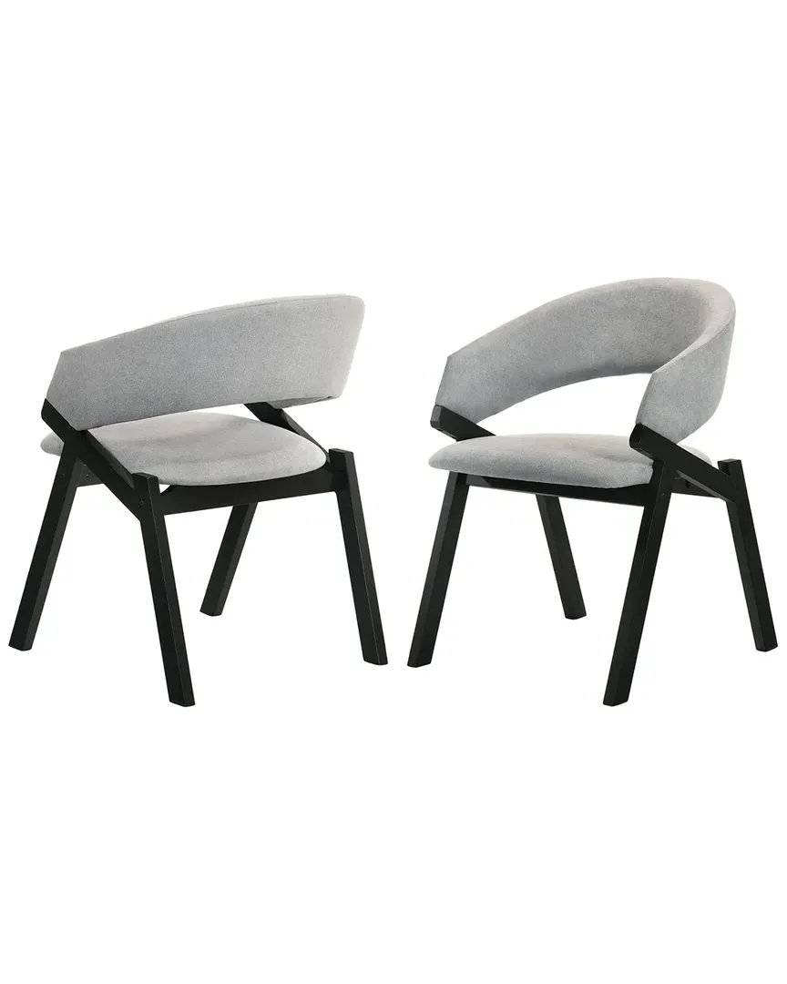 Talulah Dining Side Chairs Set of 2 - Gray, Black Veneer image