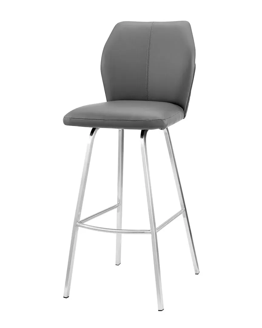 Tandy 26In Counter Stool - Gray, Faux Leather
