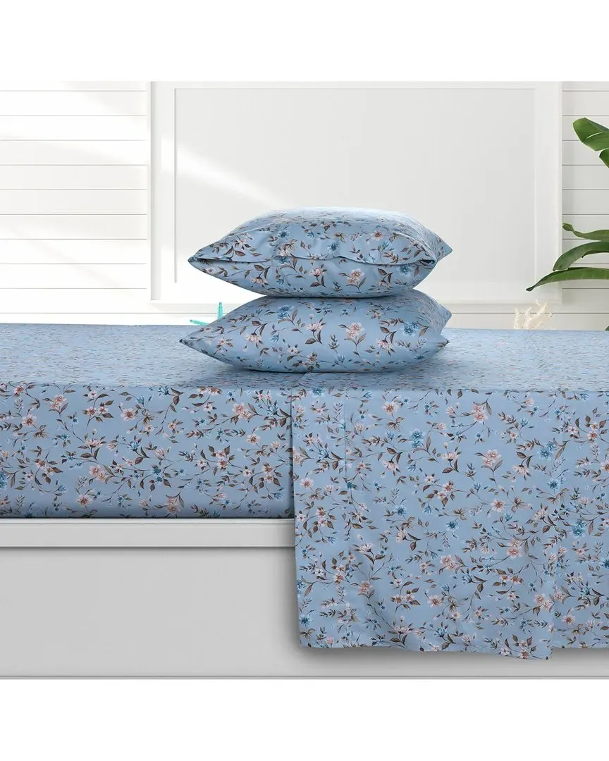 Carolina Deep Pocket Sheet Set - Blue, Organic Cotton image