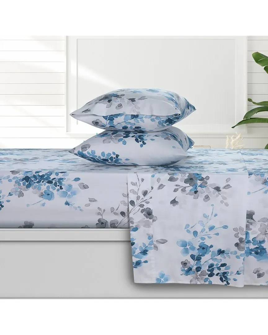 Isabella Deep Pocket Sheet Set - Blue, Organic Cotton