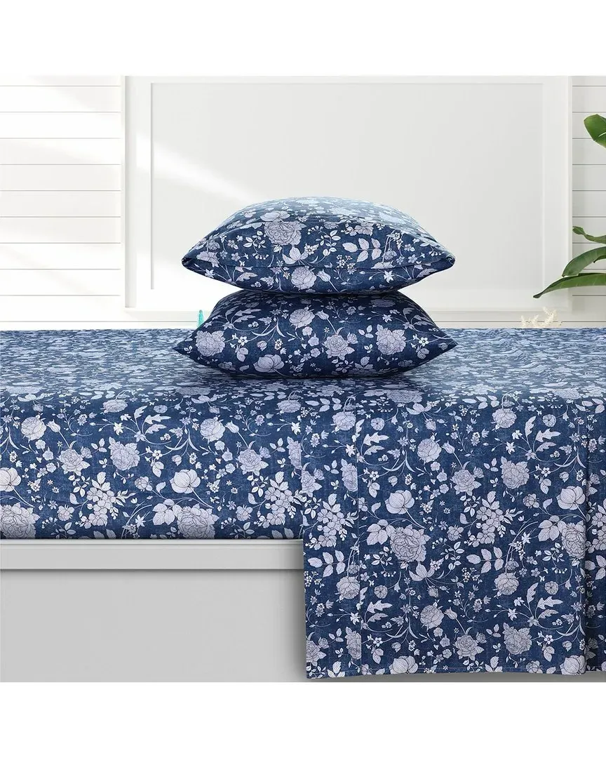 Kate Deep Pocket Sheet Set - Dark Blue, Organic Cotton