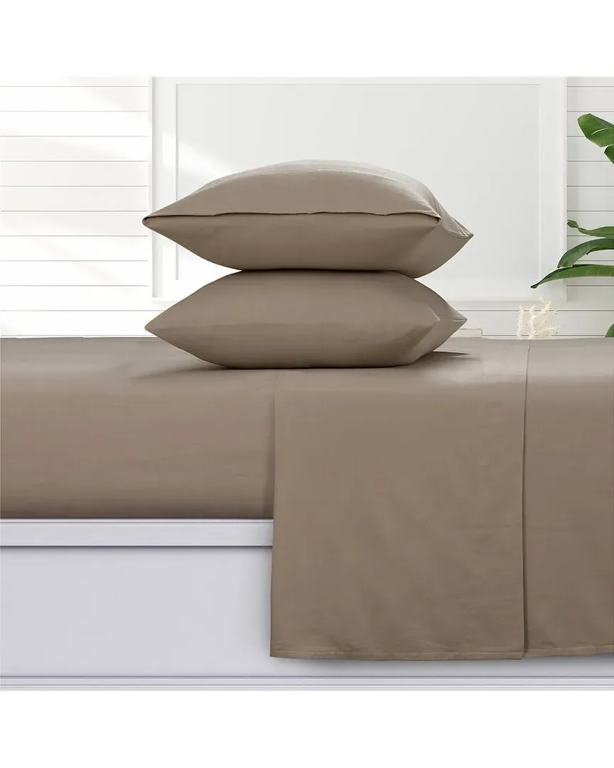 Solid Cotton Flannel Sheet Set - Camel image