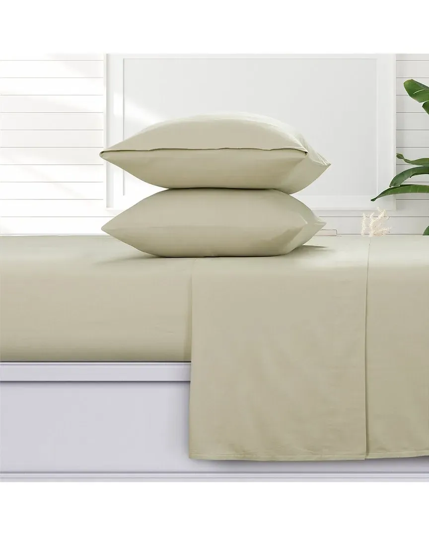 Solid Cotton Flannel Sheet Set - Natural