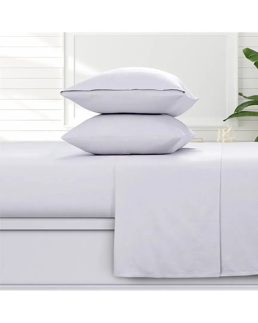 Solid Cotton Flannel Sheet Set - White