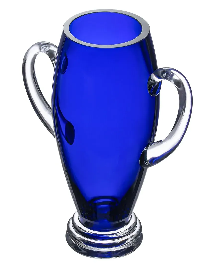 10in Trophy Vase with Handle - Cobalt Blue, Glass image