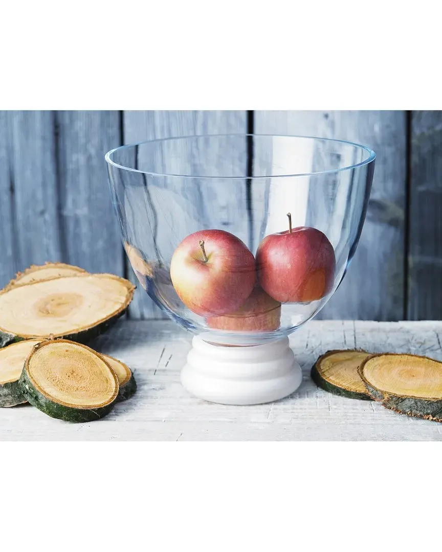 8in Footed Bowl - Clear, Glass image