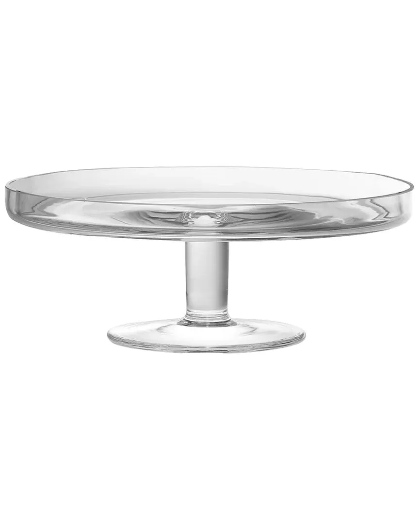 Barski Footed Cake Plate Stand - Clear Glass image
