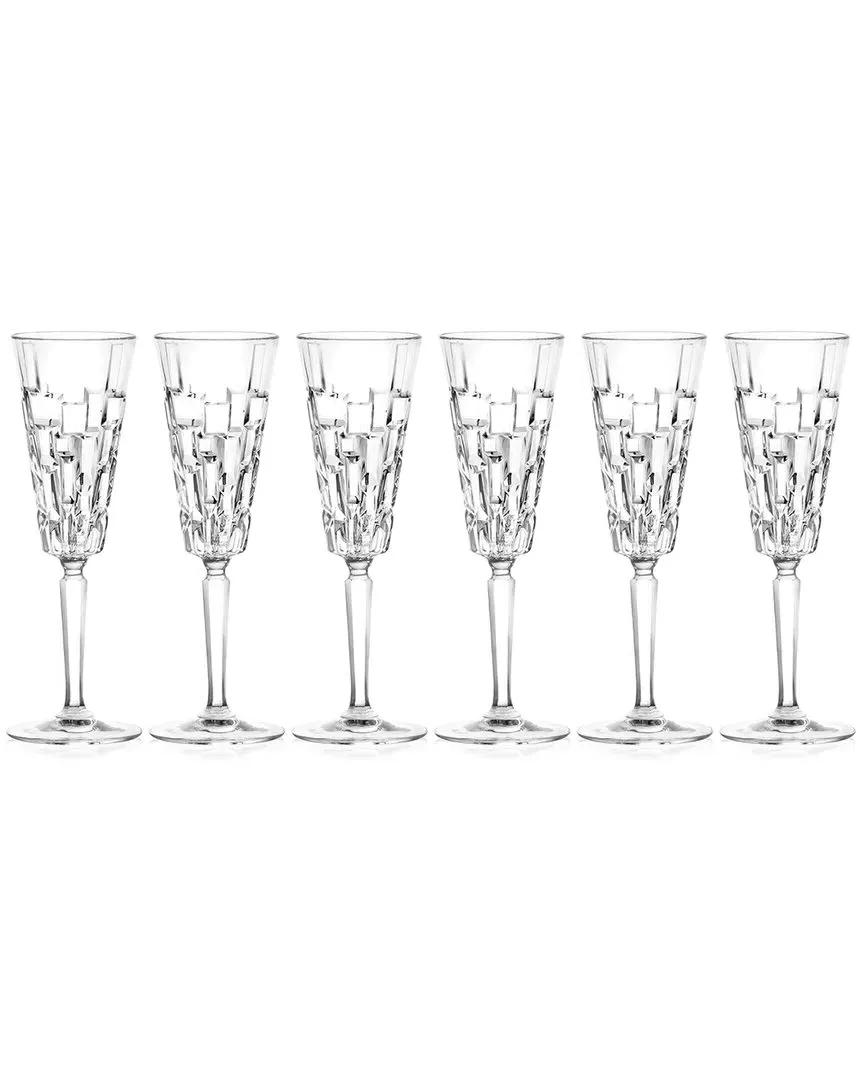 Barski Toasting Flute Glass Set of 6 - Clear image