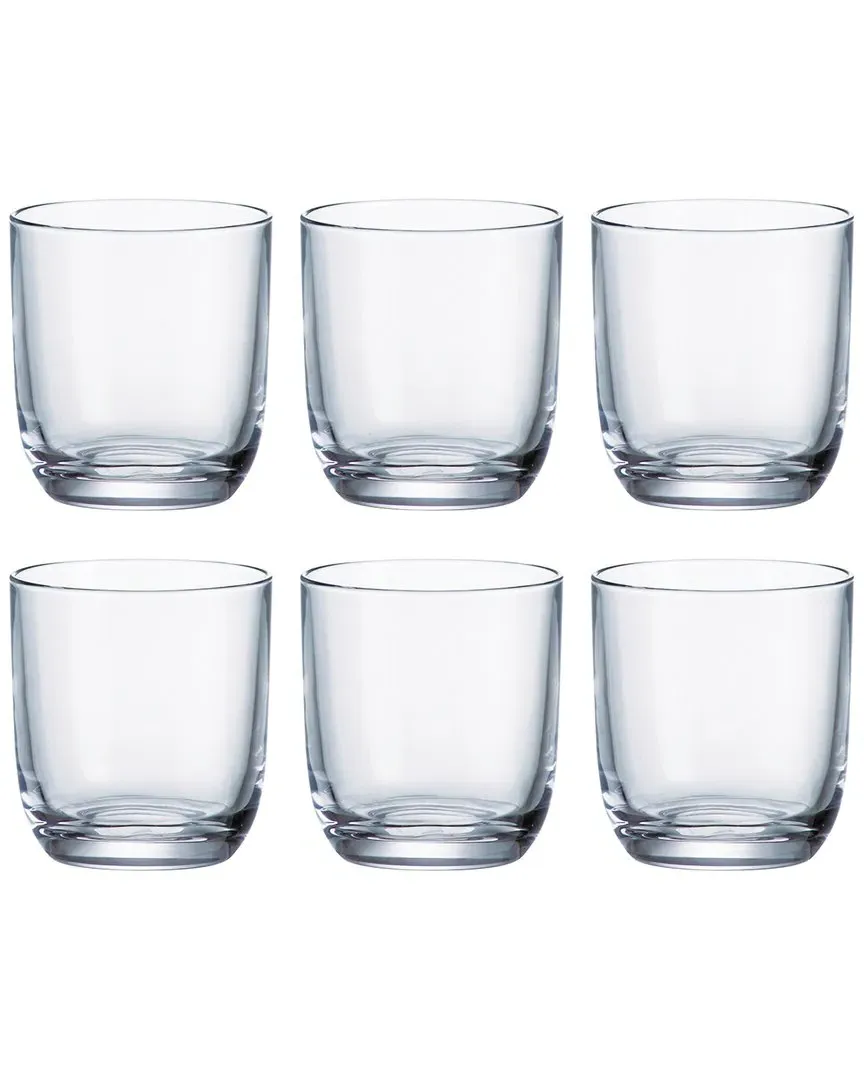 Crystal Double Old Fashioned Tumbler Glasses Set of 6