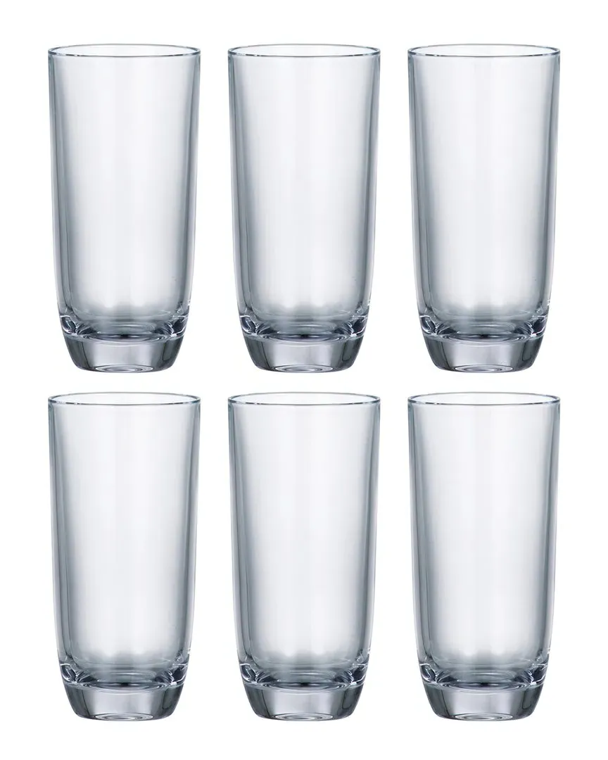 Crystal Highball Glasses Set of 6 - Clear