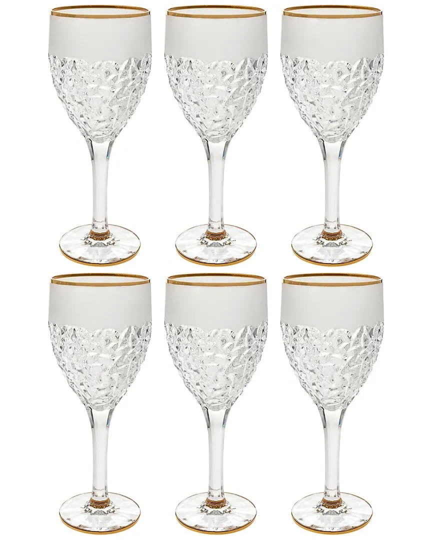 Crystal Wine Glass Goblets Set of 6 - Clear