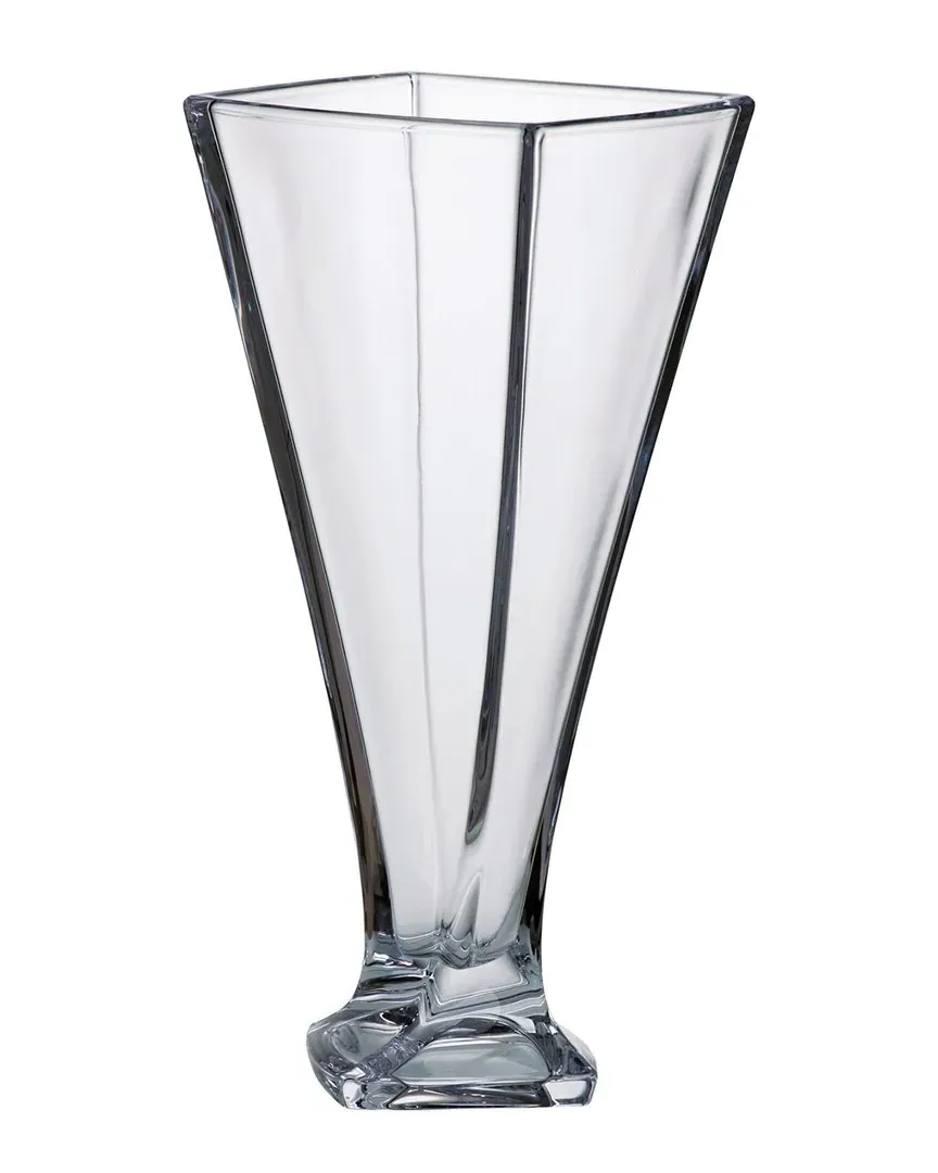 Crystalline 13in Footed Vase with Twist - Clear, Glass