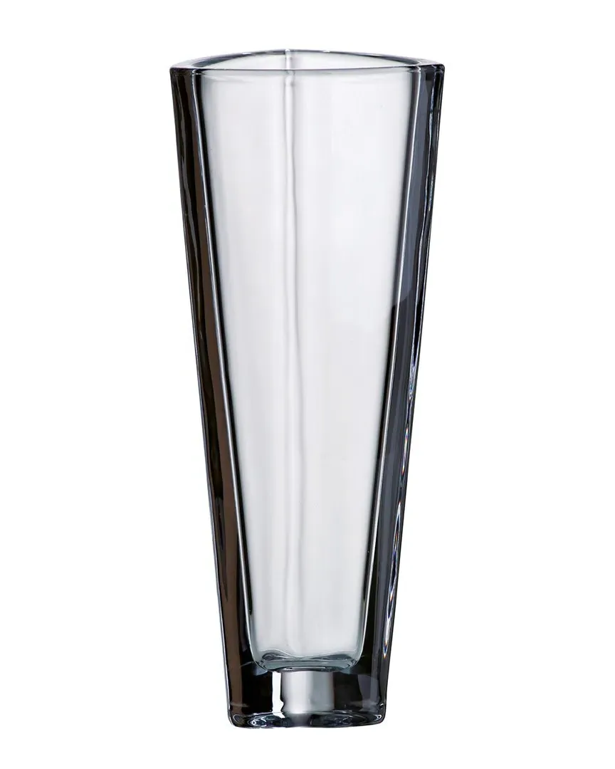 Crystalline 13in Triangle Vase - Clear